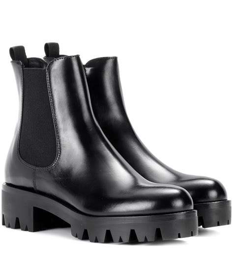 women's prada black shoes|Prada black aftershave boots.